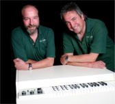 John Bradley and Martin Smith with the M4000 mellotron